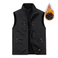 Men's Thermal Outdoor Vest with Fleece Inner Lining, Windproof Shell and Multiple Zipper Pockets Fashion Glam