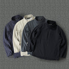 Men's Technical Softshell Jacket with Stand-Up Collar and Concealed Zip Pockets Fashion Glam