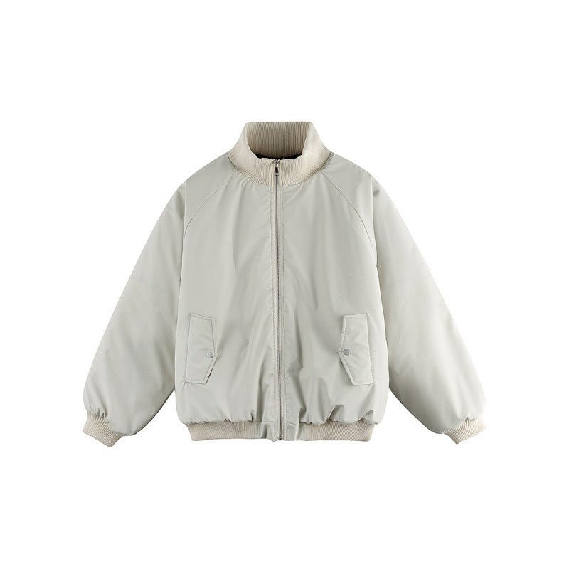 Unisex Boxy Transition Bomber Jacket with Stand Collar and Flap Pockets Fashion Glam