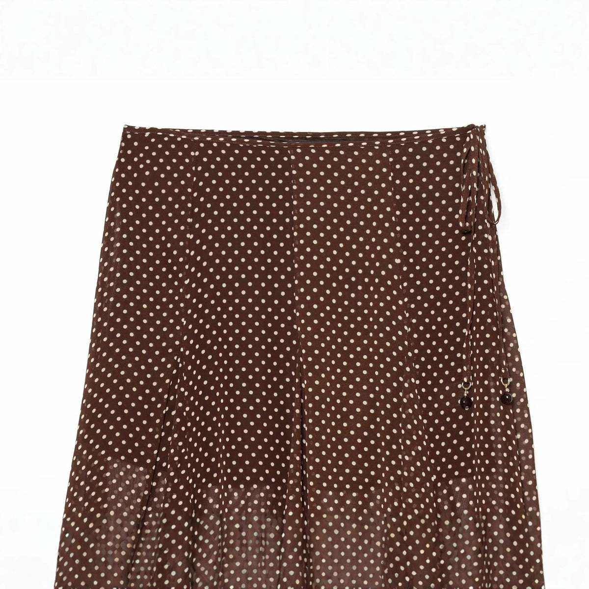 Women's wrap midi skirt made of flowing viscose look with polka dot print Fashion Glam