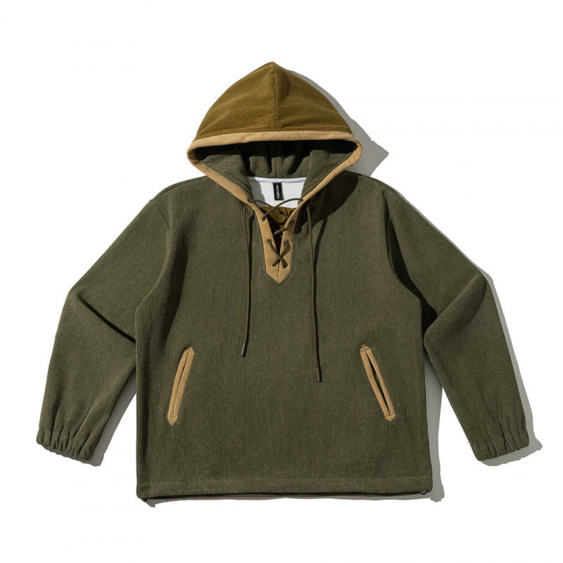 Unisex Oversize Hoodie with Lacing and Kangaroo Pockets Fashion Glam