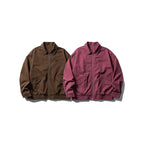 Men's Oversized Work Jacket with Full Zip, Chest Zip and Elastic Hem Band Fashion Glam