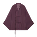 Women's Kimono-Cape Jacket with Chinese Button Closure and Long Tassels Fashion Glam