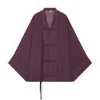 Women's Kimono-Cape Jacket with Chinese Button Closure and Long Tassels Fashion Glam