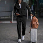 Men's Sporty Two-Piece Jogging Suit with Modern Cut and Practical Pockets Fashion Glam