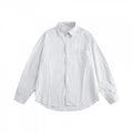 Men's loosely falling boxy shirt with fine pinstripes and chest pocket Fashion Glam