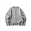 Unisex Boxy Fine Knit Cardigan with Round Neck and Ribbed Trims Fashion Glam