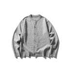 Unisex Boxy Fine Knit Cardigan with Round Neck and Ribbed Trims Fashion Glam