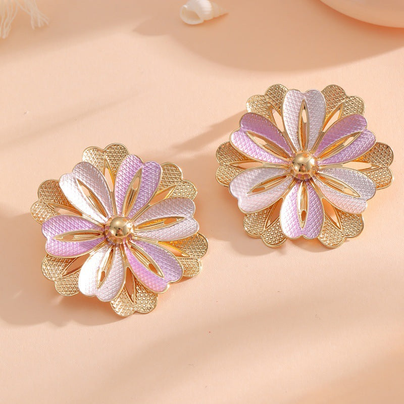 Ladies Hair Clips with Artistic Flower Design Fashion Glam