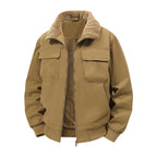 Men's thermo bomber jacket with full zip, sherpa collar, and utility pockets Fashion Glam