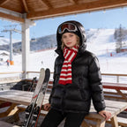 Women Quilted Oversized Thermal Jacket with Hood and Water-Repellent Surface Fashion Glam