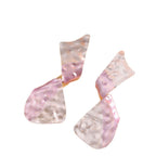 Ladies earrings in modern disc design Fashion Glam