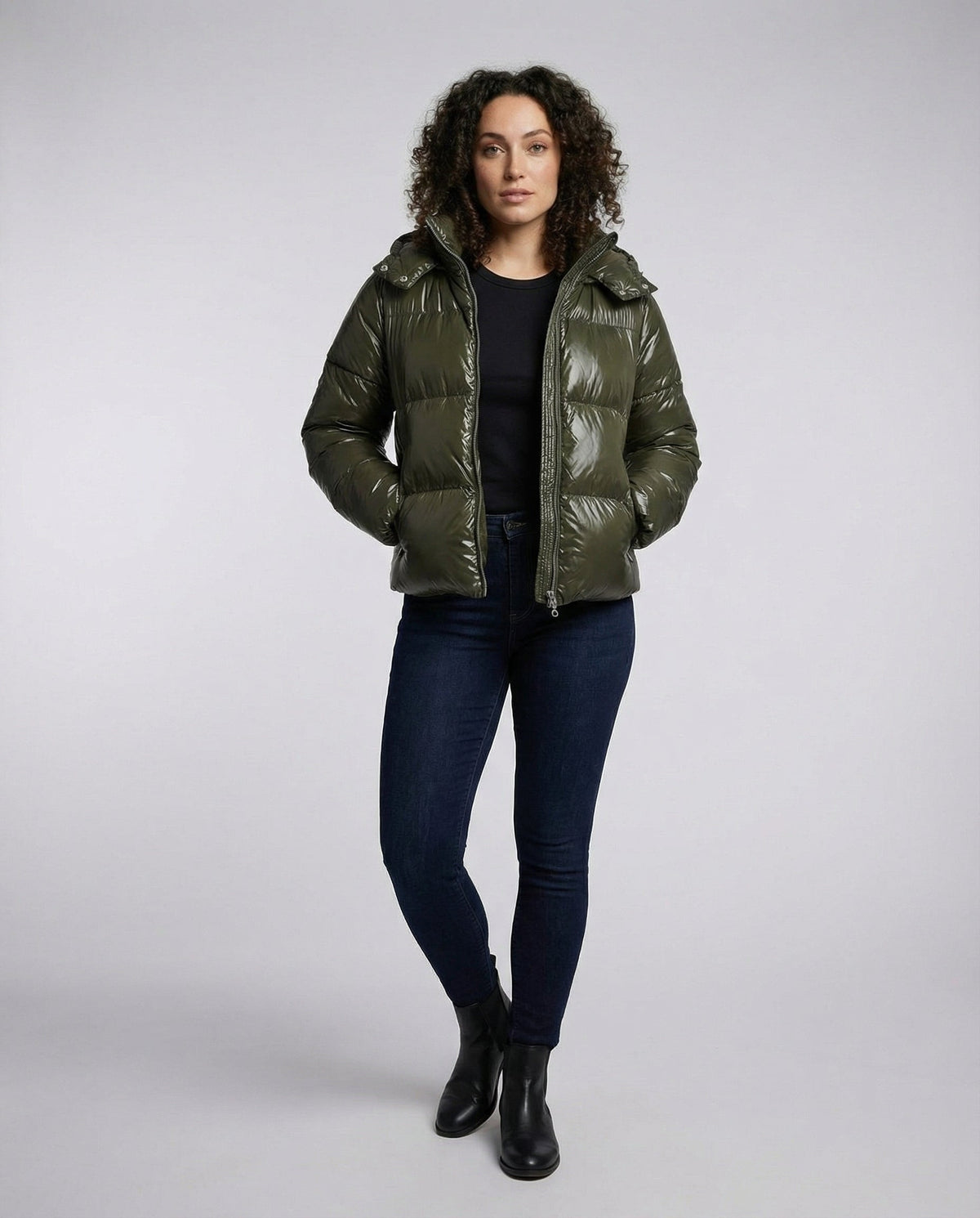 Women Puffy Jacket Hood | Fashion Glam