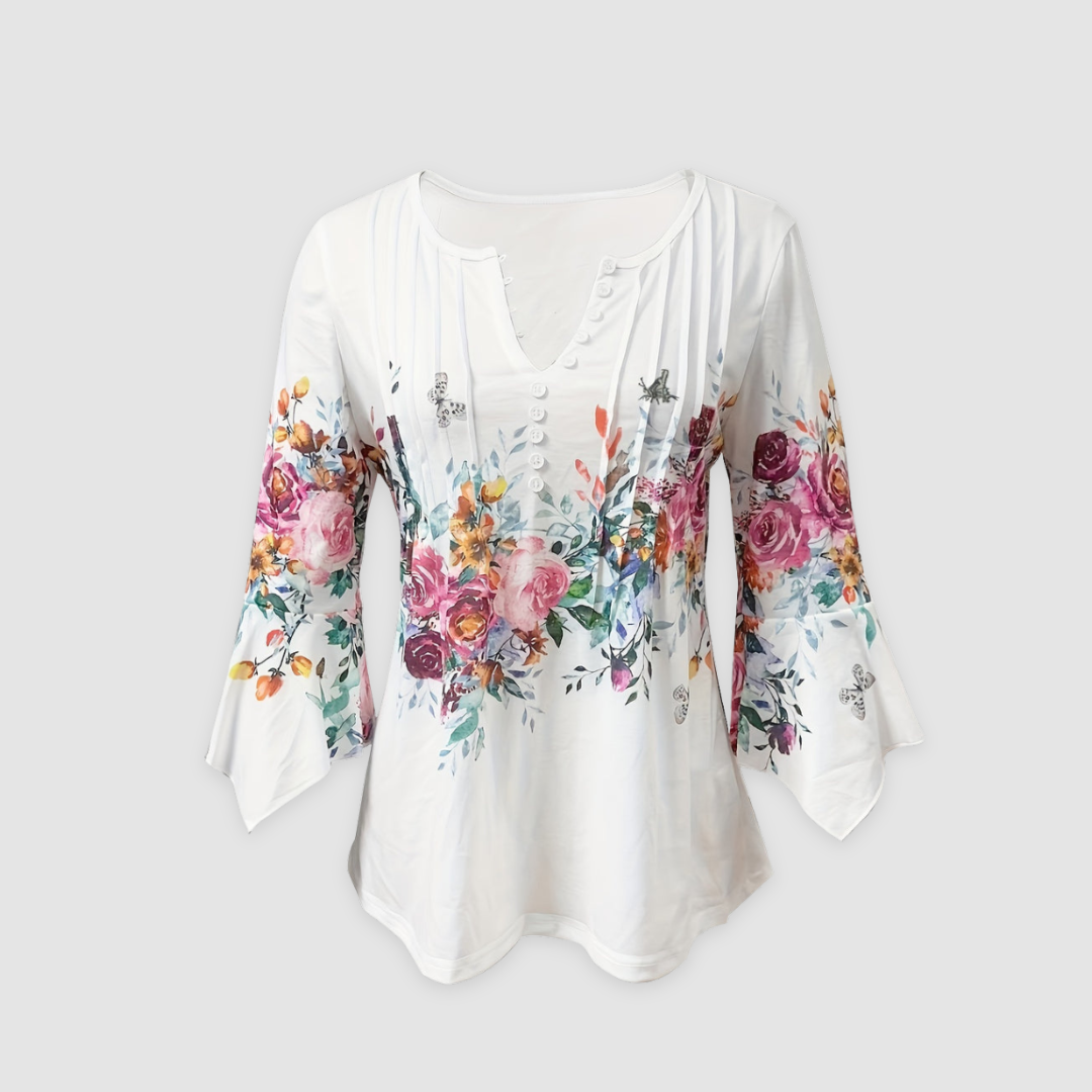 Eva™ Timeless breathable floral blouse