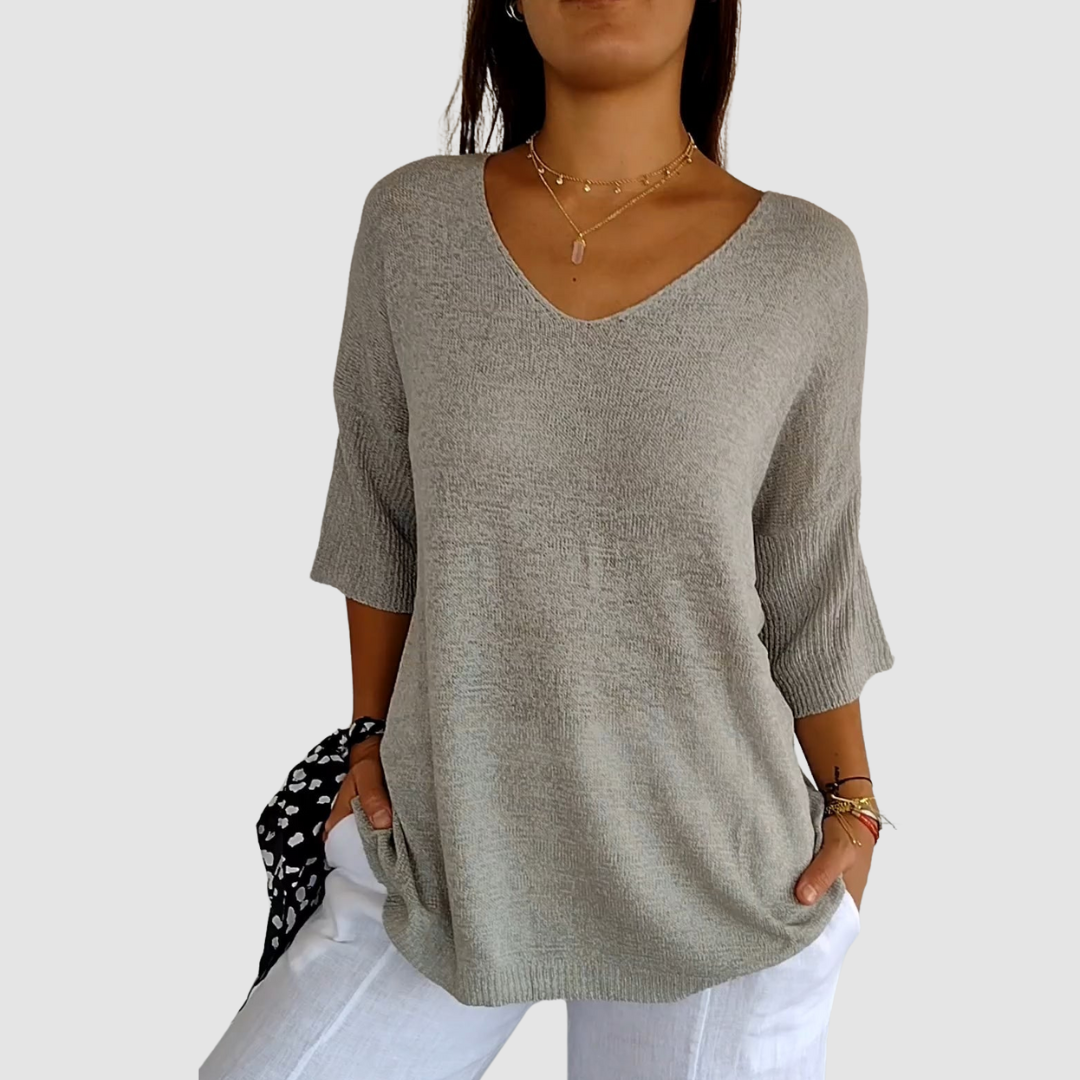 Camille™ Knit V-Neck Top