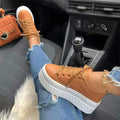 Fashion Glam | comfortable lace-up shoes with thick sole for women
