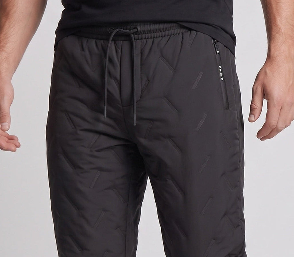 Men's Thermal Outdoor Jogging Pants with Thick Sherpa Lining, Elastic Waistband and Security Zipper Pocket Fashion Glam