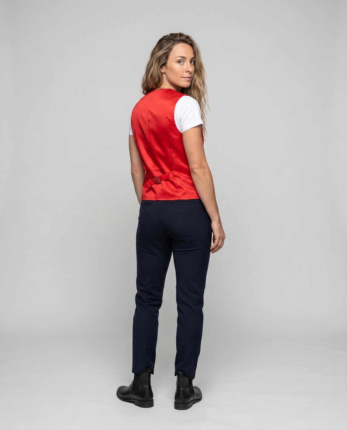 Women's Elegant Stand Collar Vest with Artful Decorations Fashion Glam