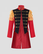 Women's festive costume jacket with sparkling accents and intricately detailed button placket Fashion Glam
