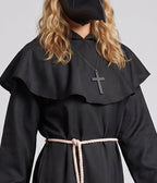Women Medieval Costume with Hood and Ruffle Details Fashion Glam