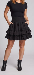 Women's traditional skirt with playful ruffle details and lacing Fashion Glam