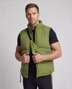 Men's Urban Quilted Vest Set with Integrated Crossbody Bag and Adjustable Hem