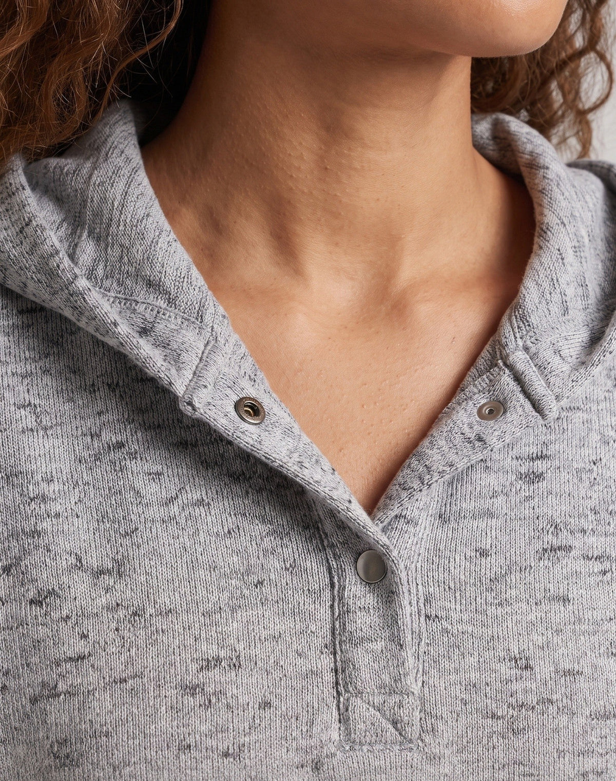 Women Casual Hoodie Sweatshirt with Button Details Fashion Glam