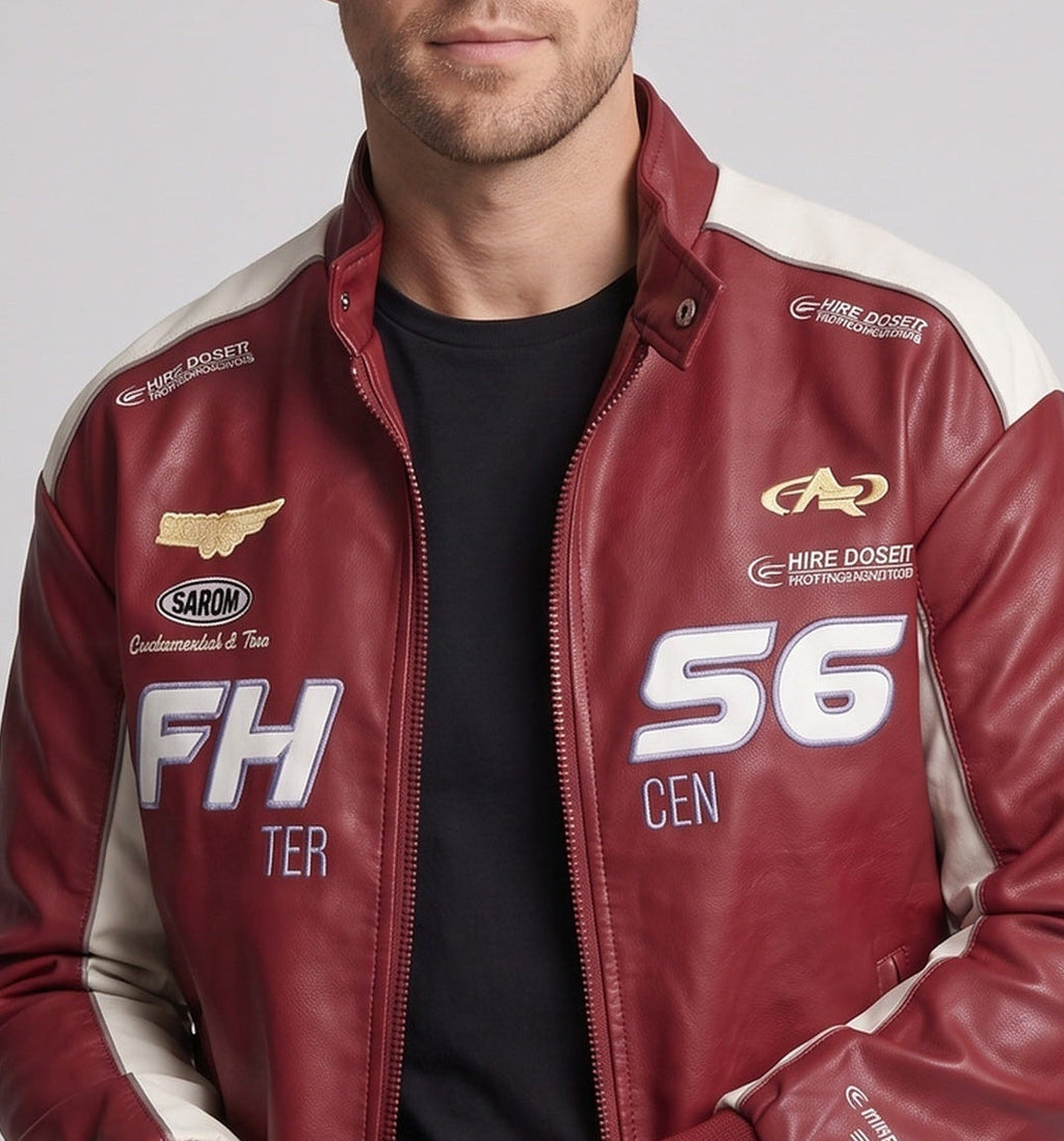 Men's Fashion Faux Leather Jacket with Practical Details Fashion Glam