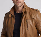 Men Stylish Faux Leather Jacket Fashion Glam