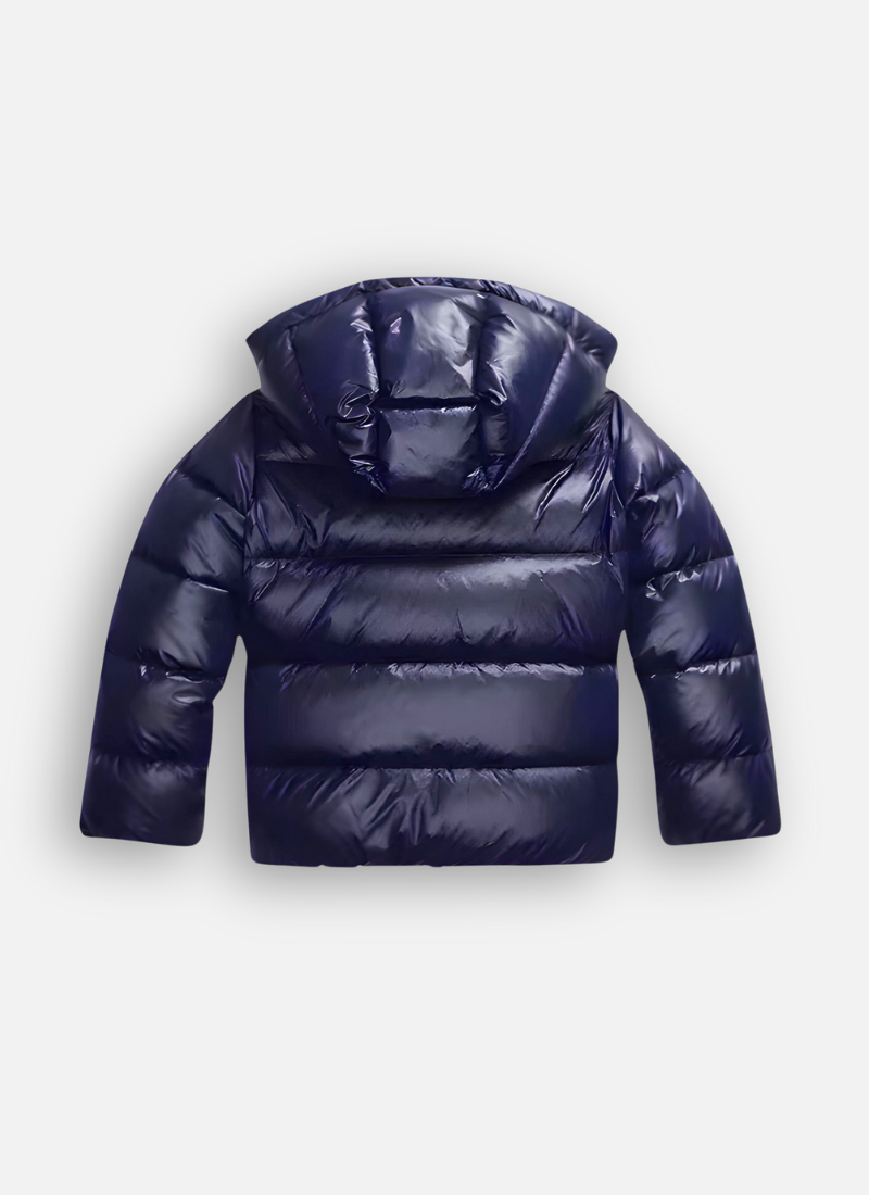 Fashion Glam | Women's Shiny Puffer Jacket with Hood and Padding