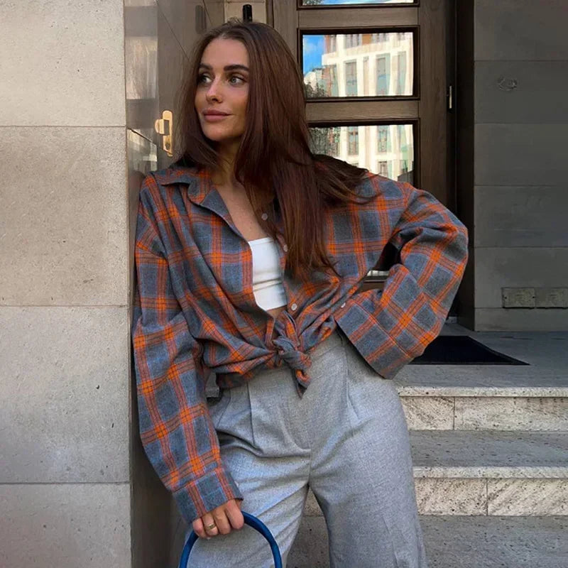 Fashion Glam | Classic Flannel Shirt with Checks Cotton Soft and Stylish