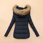 Fashion Glam | Winter jacket with faux fur collar for women