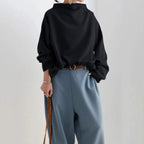 Fashion Glam | Elegant Loose-Fit Turtleneck Blouse