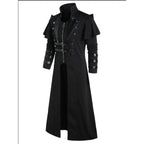 Fashion Glam | Men's Medieval Long Coat Armor in Gothic Style