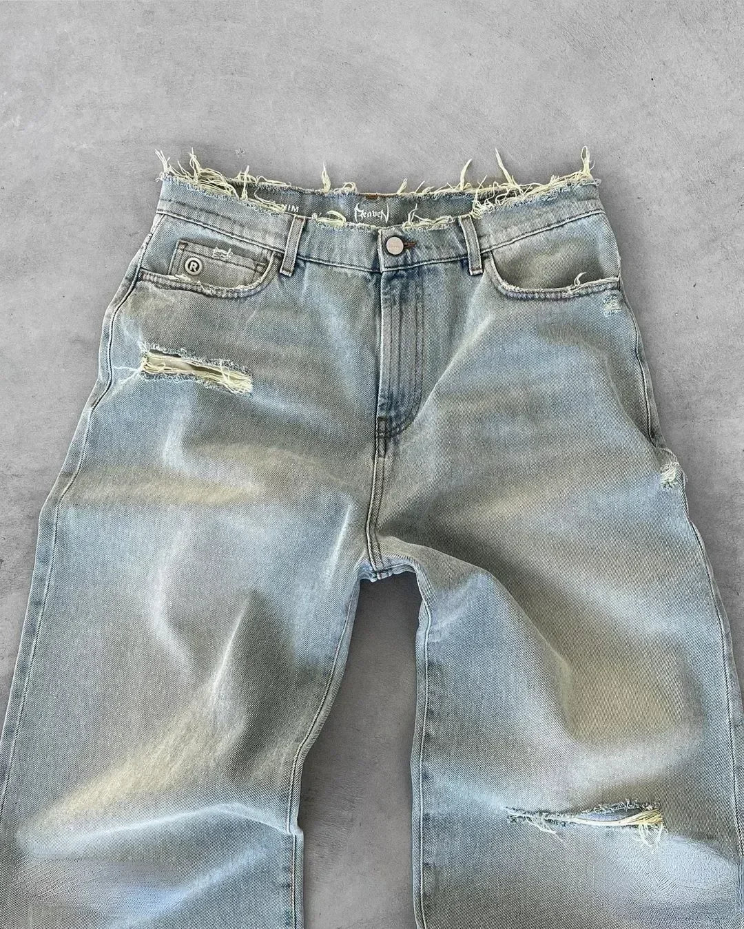 Fashion Glam | American Washed Retro Jeans for Men