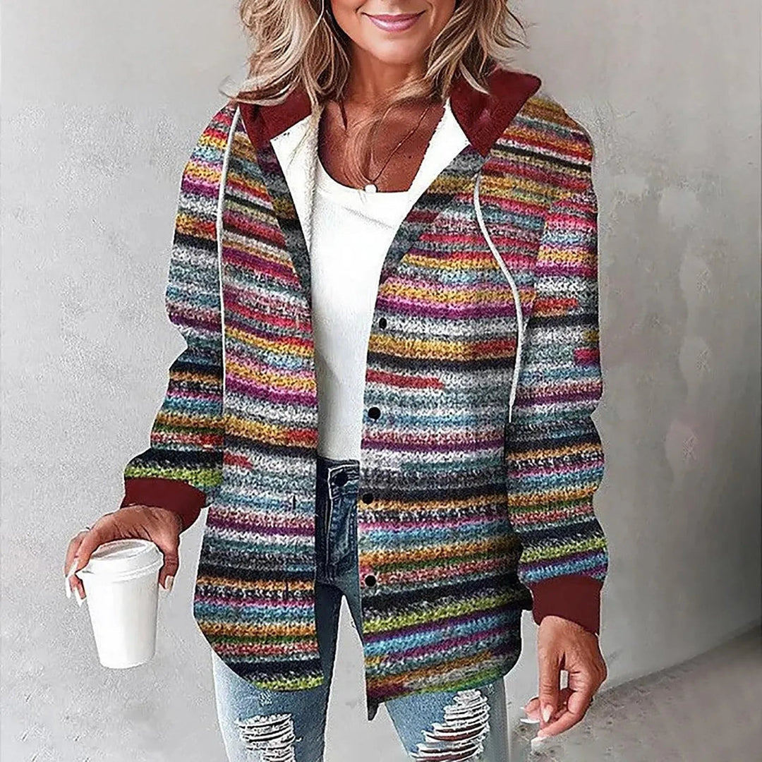 SERAPHINA – COZY PLAID HOODED SHACKET