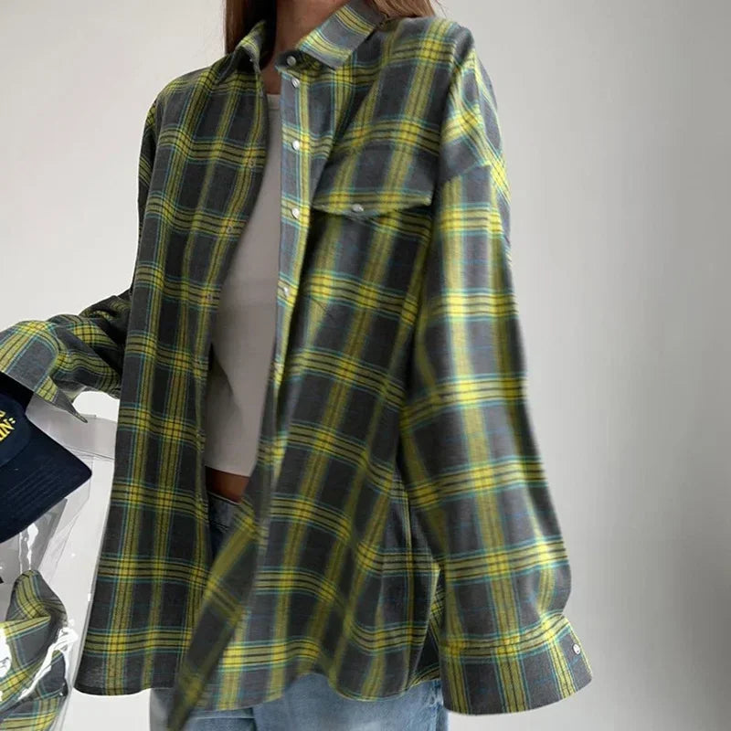 Fashion Glam | Classic Flannel Shirt with Checks Cotton Soft and Stylish