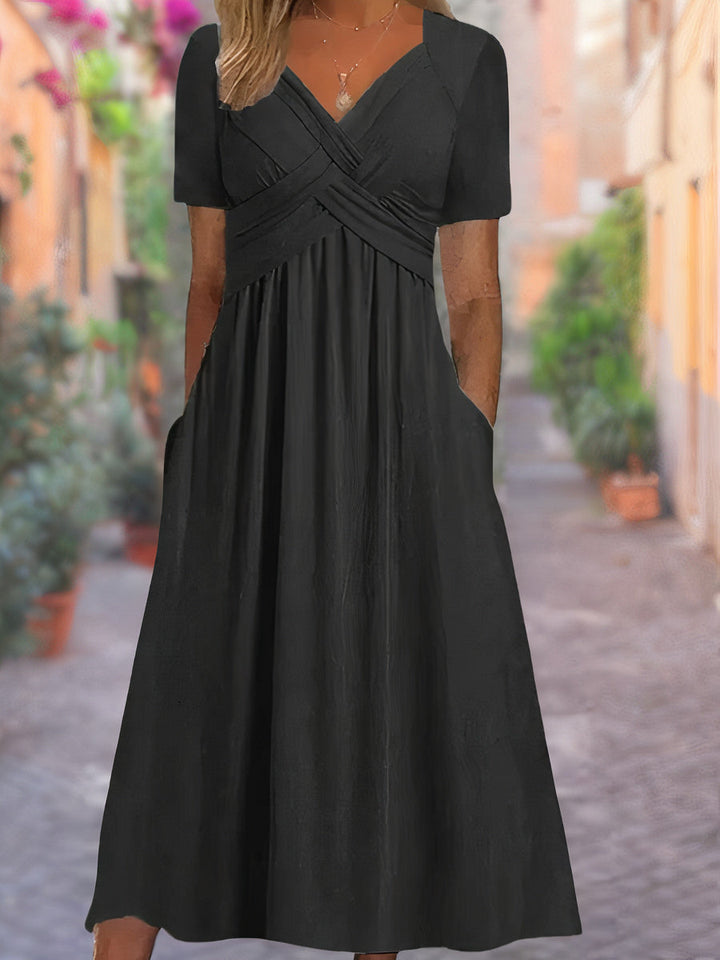 Aria - Comfortable V-Neck Dress