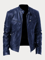 Fashion Glam Men's Leather Jacket Casual Durable Classic Design