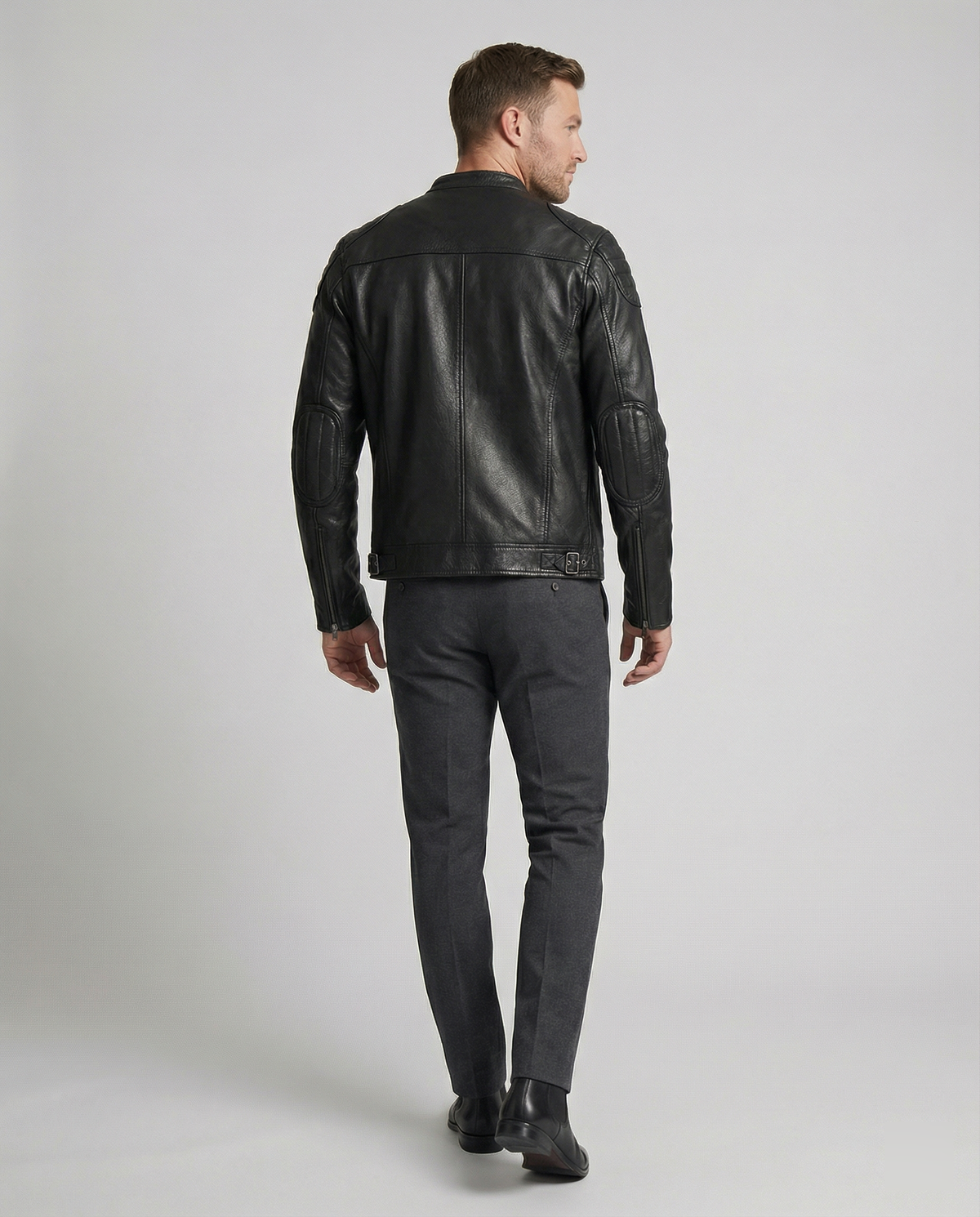 Fashion Glam | Biker jacket in classic moto style - Slim fit fashionable transitional jacket for leisure and everyday use
