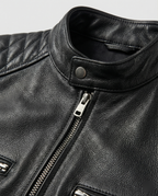 Fashion Glam | Biker jacket in classic moto style - Slim fit fashionable transitional jacket for leisure and everyday use