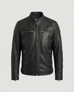 Fashion Glam | Biker jacket in classic moto style - Slim fit fashionable transitional jacket for leisure and everyday use