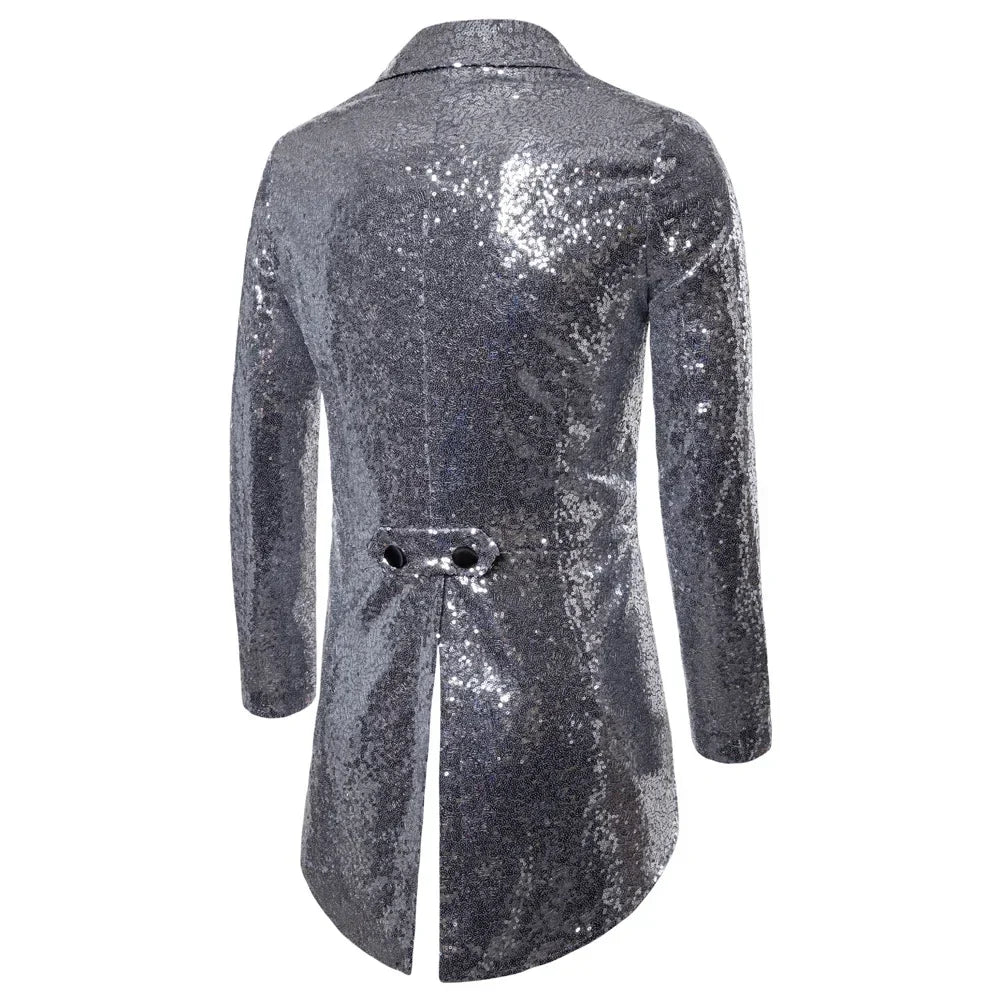 Fashion Glam | Men's Glitter Tailcoat with Sequins for Special Occasions