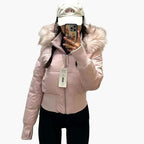 Fashion Glam | Winter jacket with hood and fur collar - Stylish, tailored transitional jacket for autumn and winter