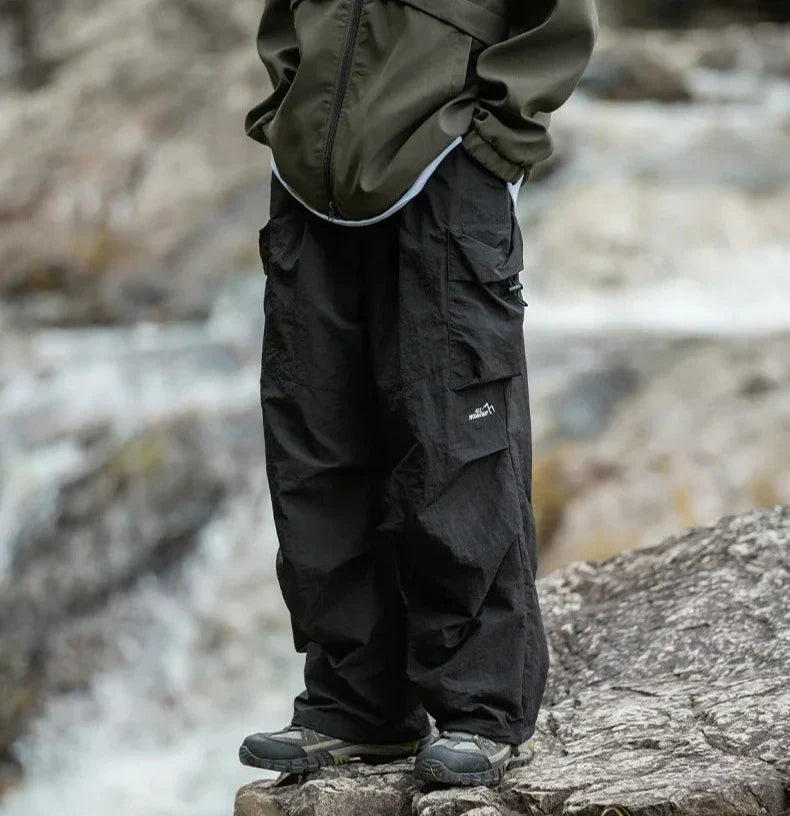 Fashion Glam Men's Cargo Pants with Side Pockets and Loose Fit