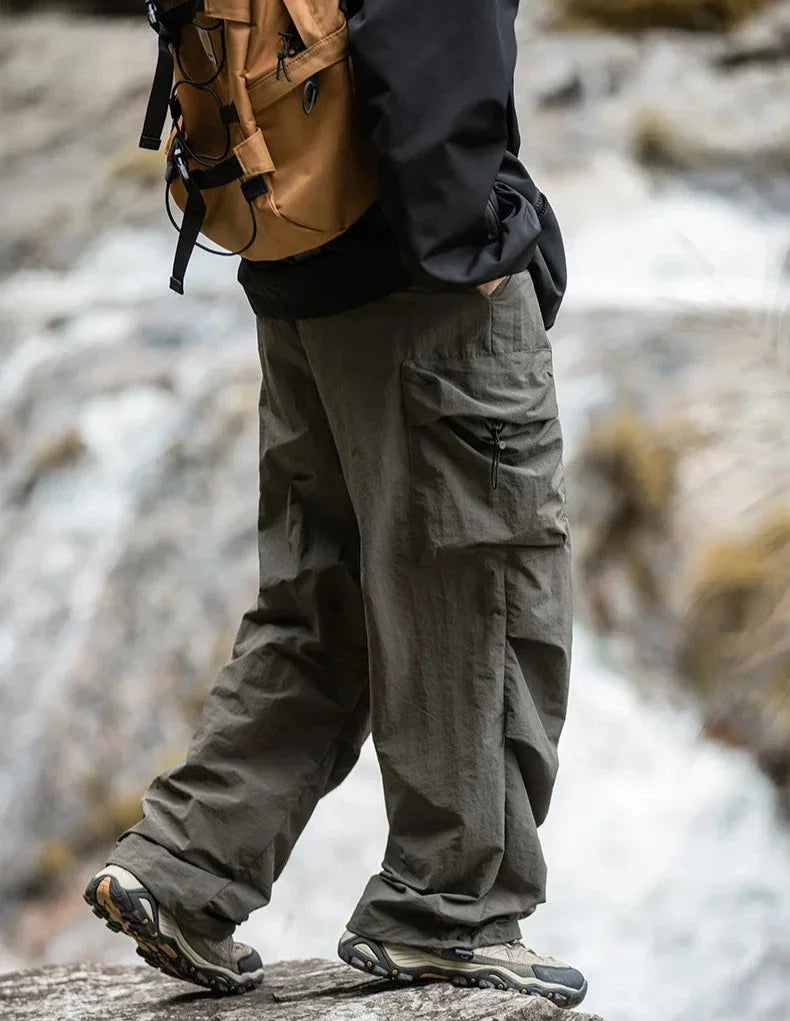 Fashion Glam Men's Cargo Pants with Side Pockets and Loose Fit