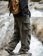 Fashion Glam Men's Cargo Pants with Side Pockets and Loose Fit