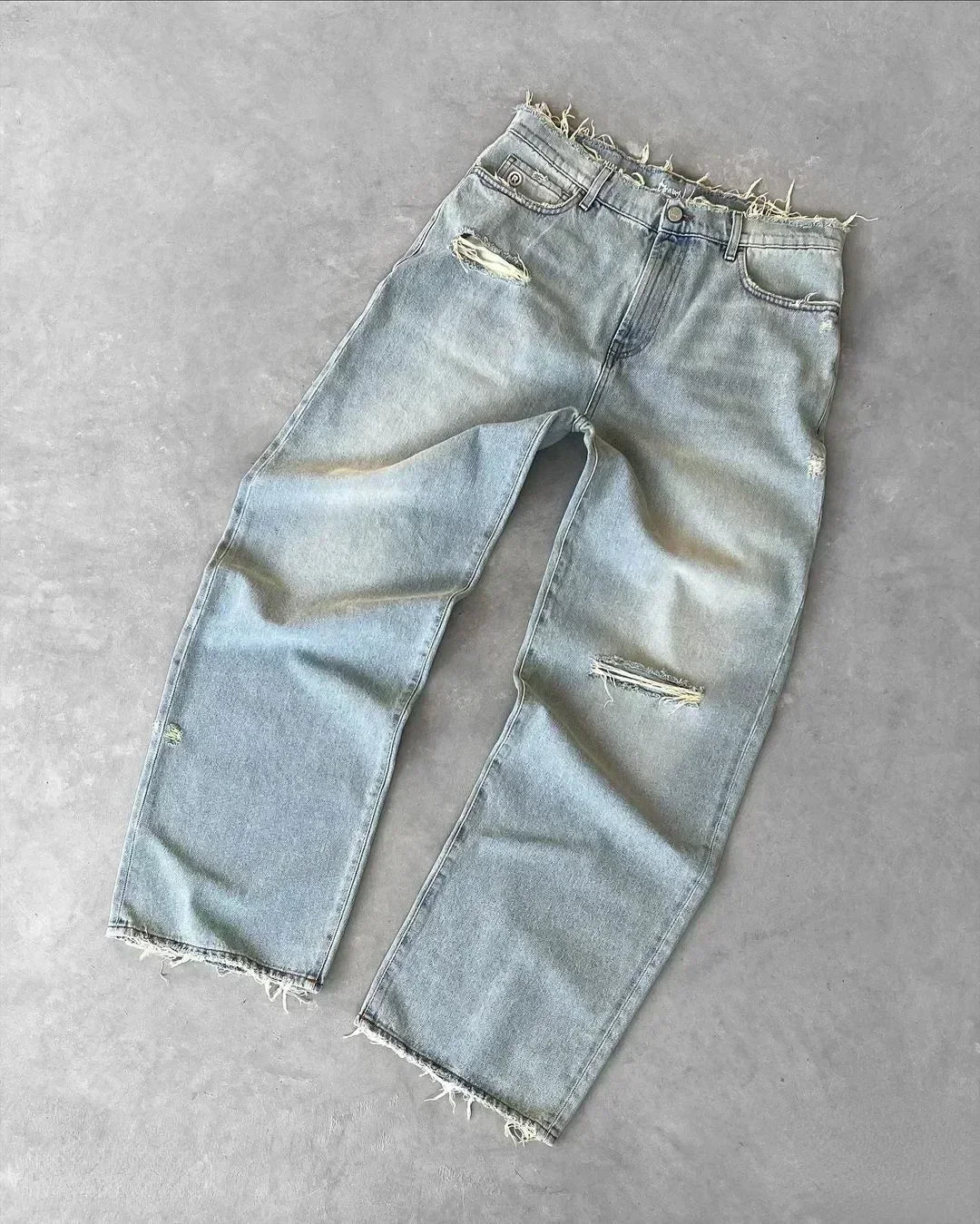 Fashion Glam | American Washed Retro Jeans for Men