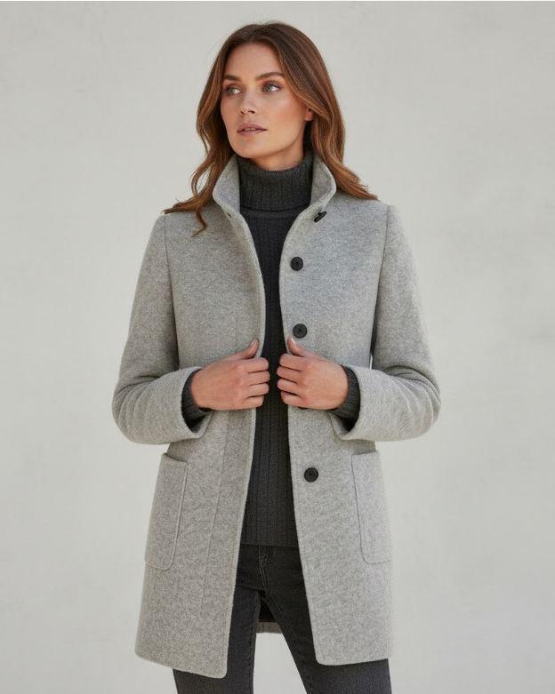 Fashion Glam | Short Coat Modern Elegant Transitional Jacket for Everyday & Work