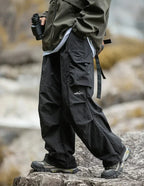 Fashion Glam Men's Cargo Pants with Side Pockets and Loose Fit